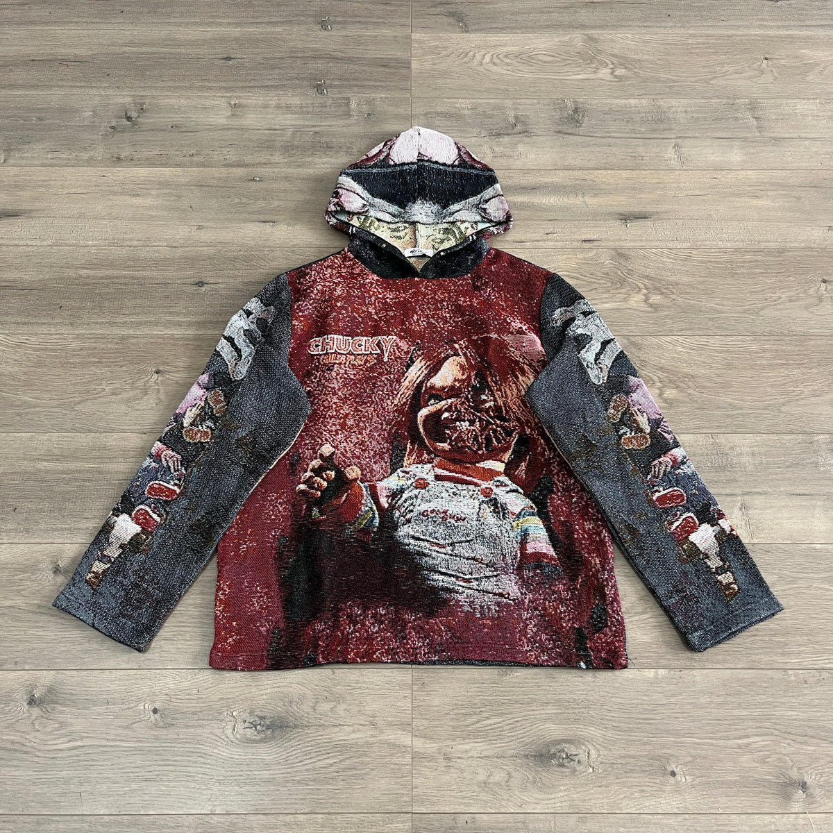 RDMCLOTHINGART tapestry hoodie CHUCKY TAPESTRY HOODIE