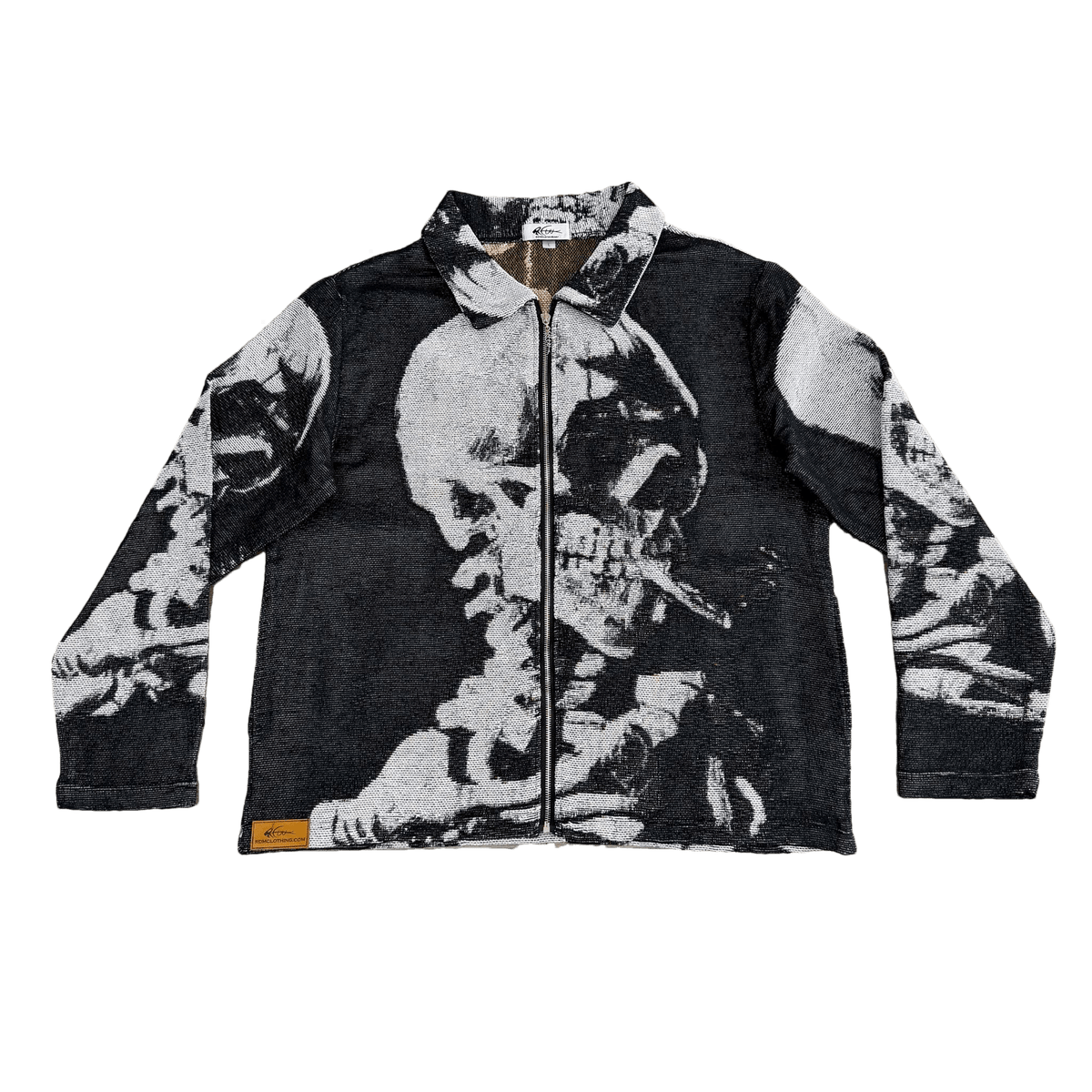 RDMCLOTHINGART tapestry hoodie CIGARETTE SKULL TAPESTRY JACKET