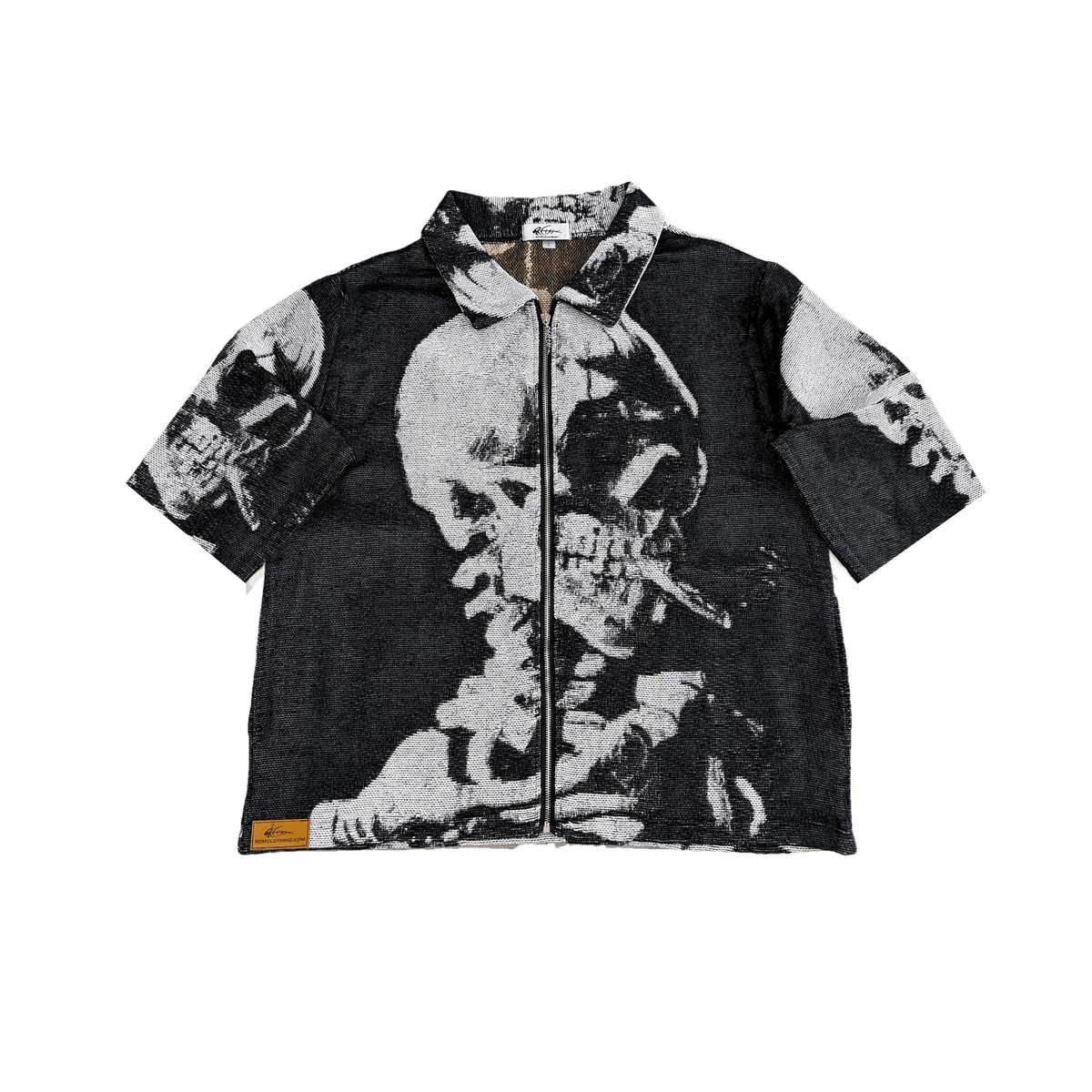 RDMCLOTHINGART tapestry hoodie CIGARETTE SKULL TAPESTRY TEE