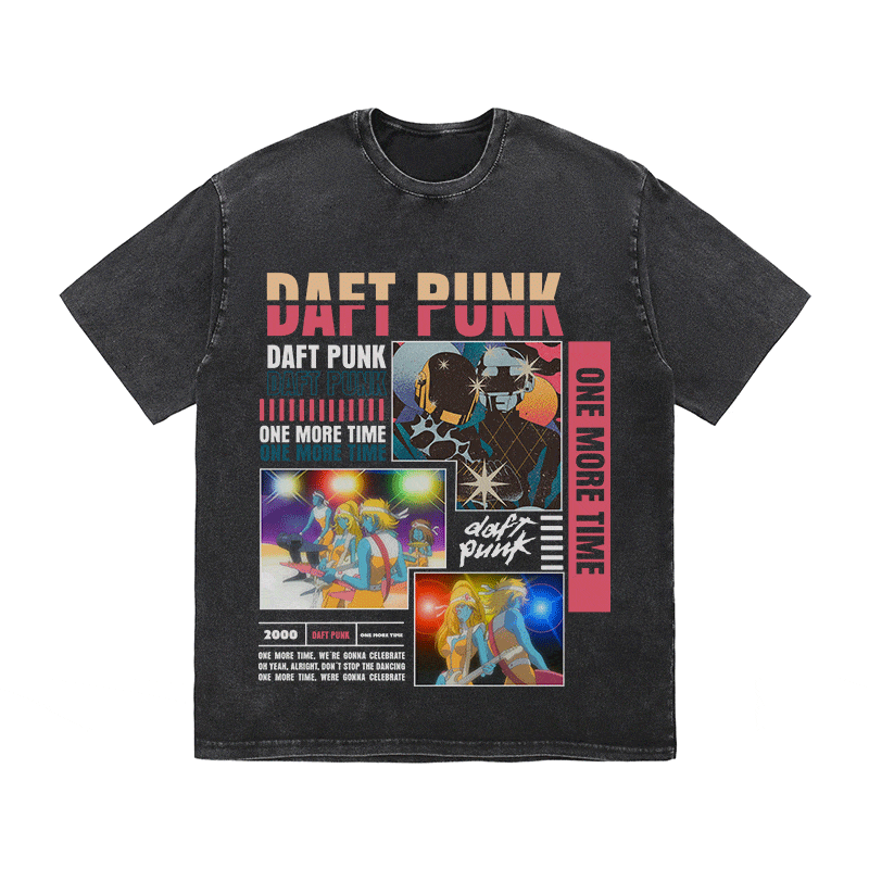 RDMCLOTHINGART tapestry hoodie DAFT PUNK HEAVY WEIGHT COTTON TEE-8993