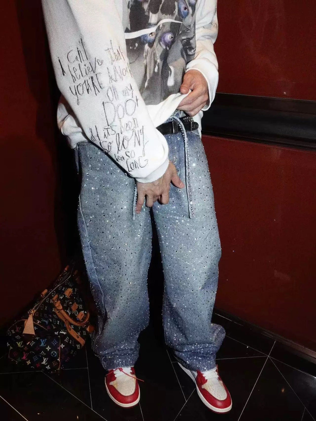 RDMCLOTHINGART tapestry hoodie DESIGNER PANTS-8008
