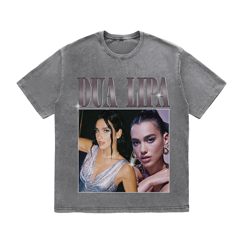 RDMCLOTHINGART tapestry hoodie DUA LIPA HEAVY WEIGHT COTTON TEE-8859