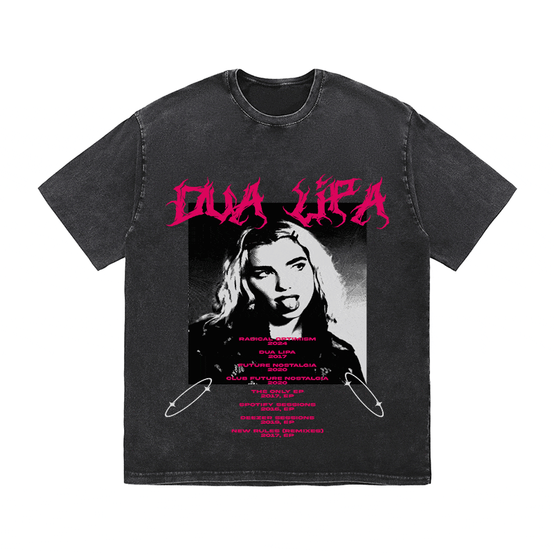 RDMCLOTHINGART tapestry hoodie DUA LIPA HEAVY WEIGHT COTTON TEE-8900
