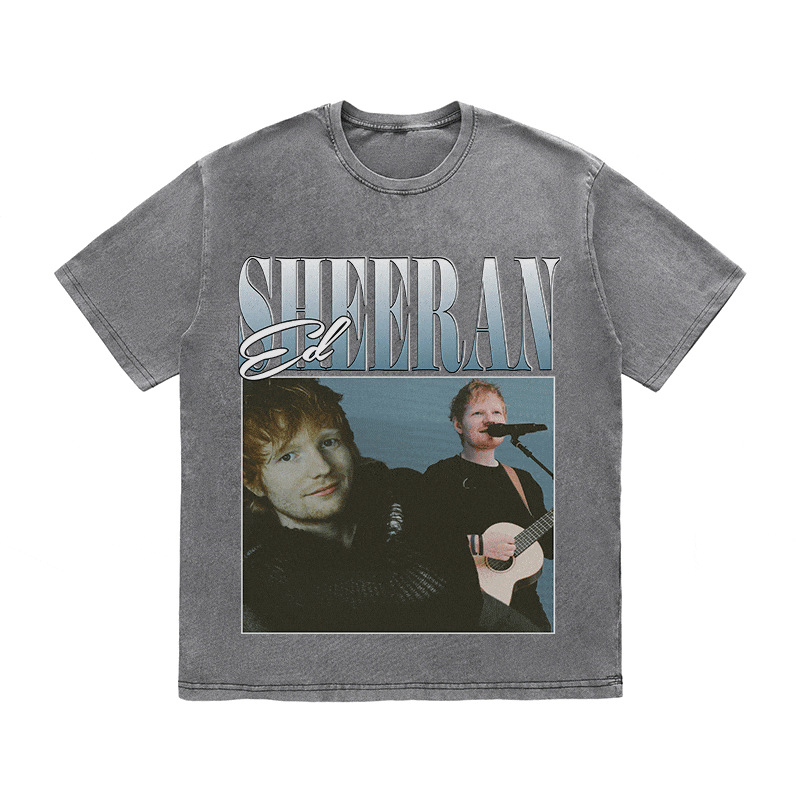 RDMCLOTHINGART tapestry hoodie ED SHEERAN HEAVY WEIGHT COTTON TEE-8860