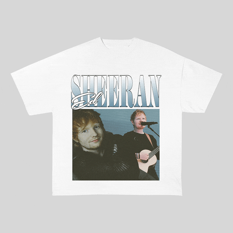 RDMCLOTHINGART tapestry hoodie ED SHEERAN HEAVY WEIGHT COTTON TEE-8860