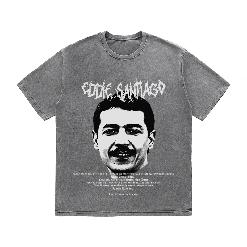RDMCLOTHINGART tapestry hoodie EDDIE SANTIAGO HEAVY WEIGHT COTTON TEE-8930