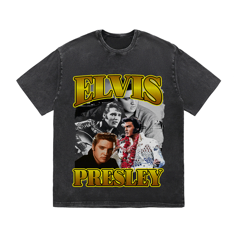 RDMCLOTHINGART tapestry hoodie ELVIS HEAVY WEIGHT COTTON TEE-9124