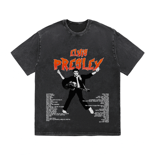 RDMCLOTHINGART tapestry hoodie ELVIS PRESLEY HEAVY WEIGHT COTTON TEE-8901