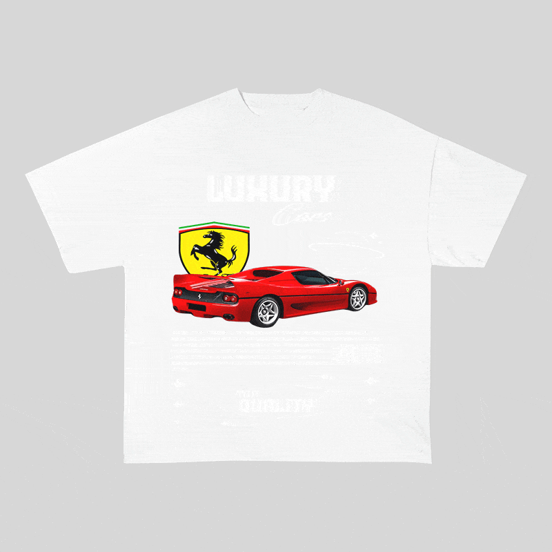 RDMCLOTHINGART tapestry hoodie FERRARI HEAVY WEIGHT COTTON TEE-9094