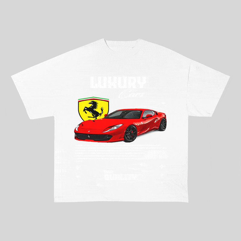 RDMCLOTHINGART tapestry hoodie FERRARI HEAVY WEIGHT COTTON TEE-9096