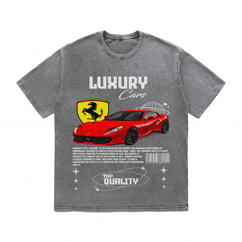 RDMCLOTHINGART tapestry hoodie FERRARI HEAVY WEIGHT COTTON TEE-9096