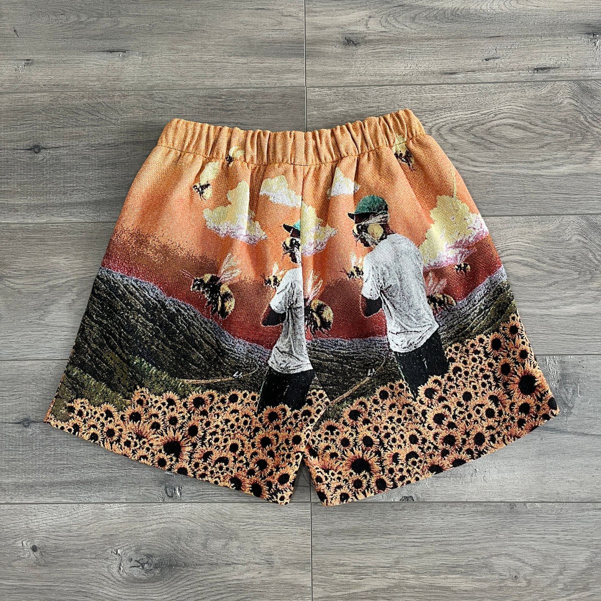 RDMCLOTHINGART tapestry hoodie FLOWER BOY TAPESTRY SHORTS
