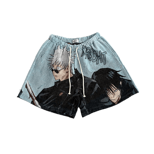 RDMCLOTHINGART tapestry hoodie GOJO VS TOJI TAPESTRY SHORTS