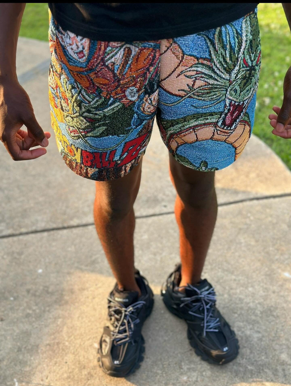 GOKU TAPESTRY SHORTS - RDMCLOTHINGART