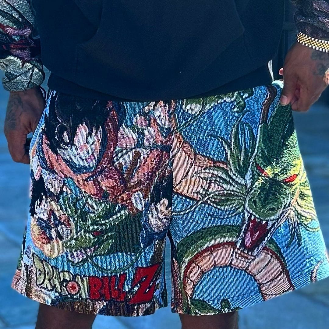 GOKU TAPESTRY SHORTS - RDMCLOTHINGART