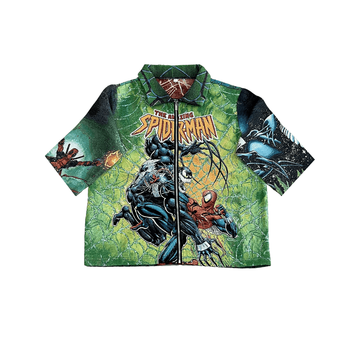 RDMCLOTHINGART tapestry hoodie GREEN SPIDER TAPESTRY TEE