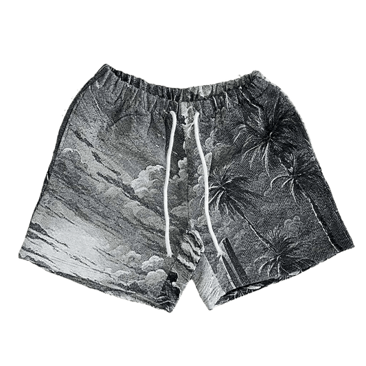 GREY CALIFORNIA TAPESTRY SHORTS - RDMCLOTHINGART