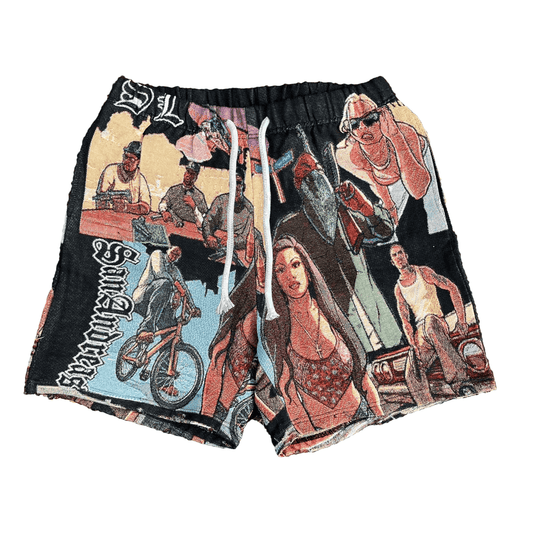 GTA TAPESTRY SHORTS - RDMCLOTHINGART