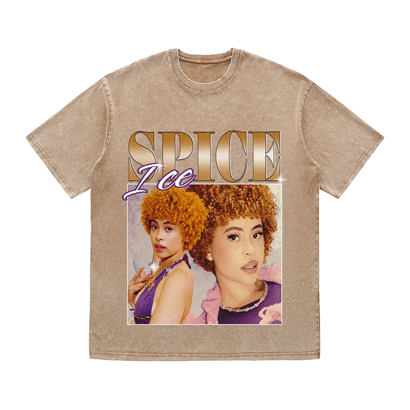 RDMCLOTHINGART tapestry hoodie ICE SPICE HEAVY WEIGHT COTTON TEE-8862