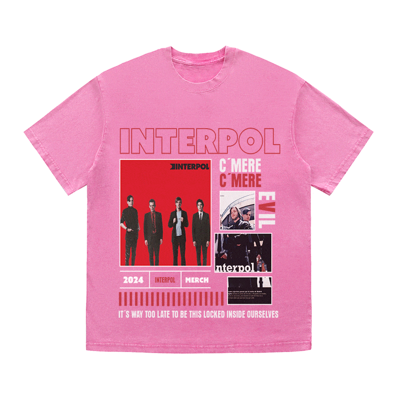 RDMCLOTHINGART tapestry hoodie INTERPOL HEAVY WEIGHT COTTON TEE-9000