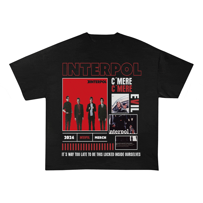 RDMCLOTHINGART tapestry hoodie INTERPOL HEAVY WEIGHT COTTON TEE-9000