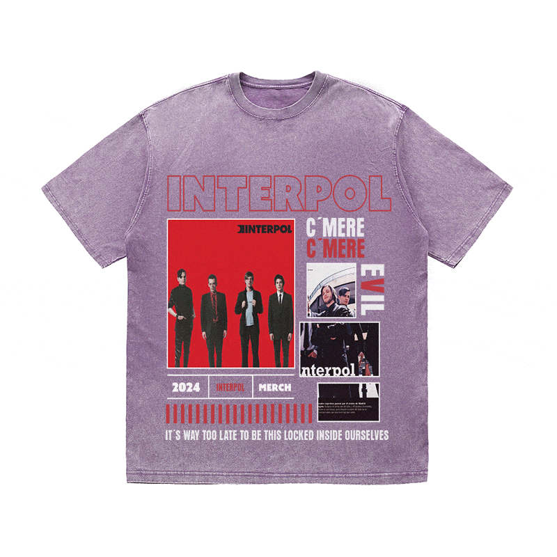 RDMCLOTHINGART tapestry hoodie INTERPOL HEAVY WEIGHT COTTON TEE-9000