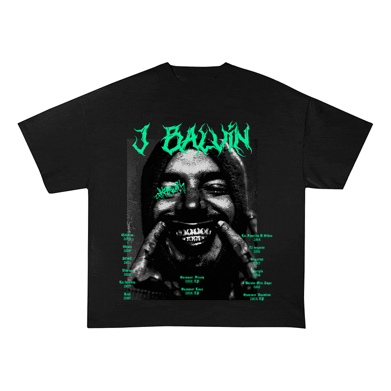 RDMCLOTHINGART tapestry hoodie J BALVIN HEAVY WEIGHT COTTON TEE-8880