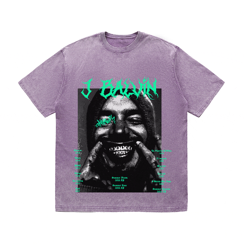 RDMCLOTHINGART tapestry hoodie J BALVIN HEAVY WEIGHT COTTON TEE-8880