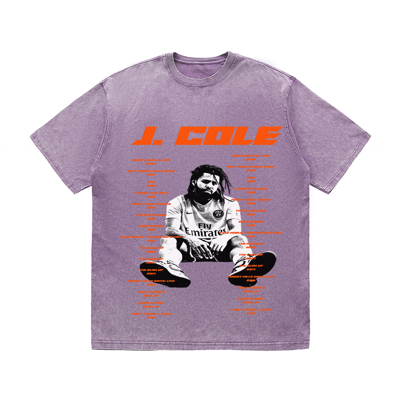 RDMCLOTHINGART tapestry hoodie J. COLE HEAVY WEIGHT COTTON TEE-8933