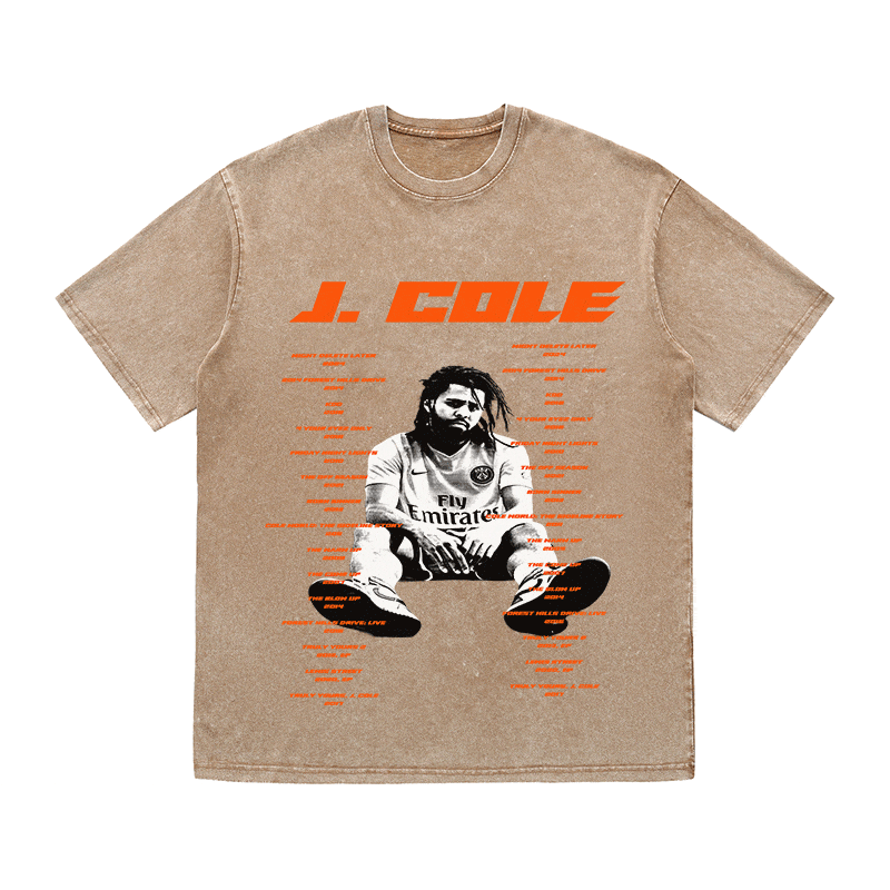 RDMCLOTHINGART tapestry hoodie J. COLE HEAVY WEIGHT COTTON TEE-8933