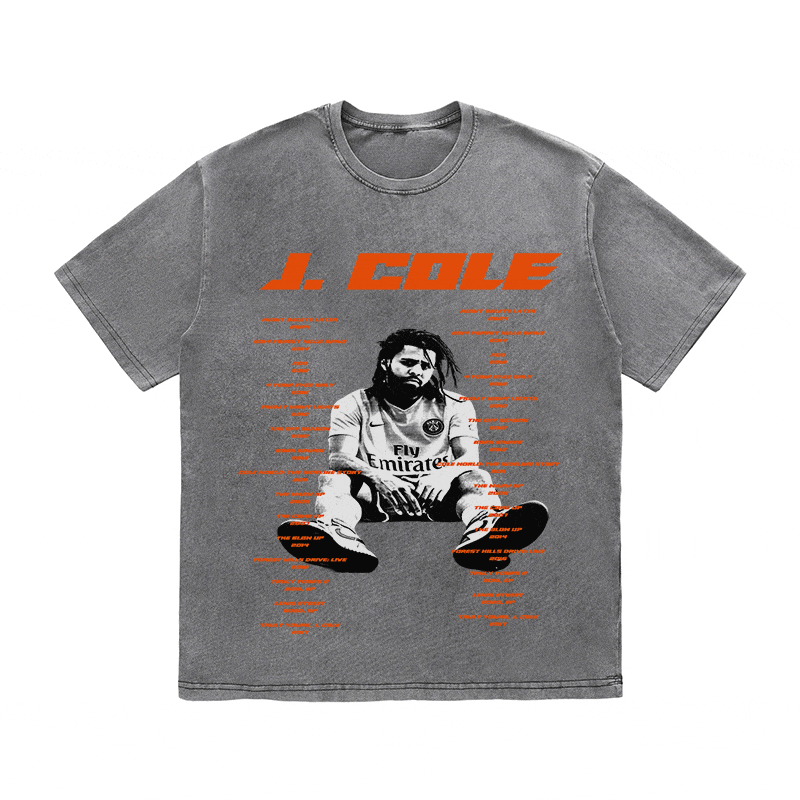 RDMCLOTHINGART tapestry hoodie J. COLE HEAVY WEIGHT COTTON TEE-8933
