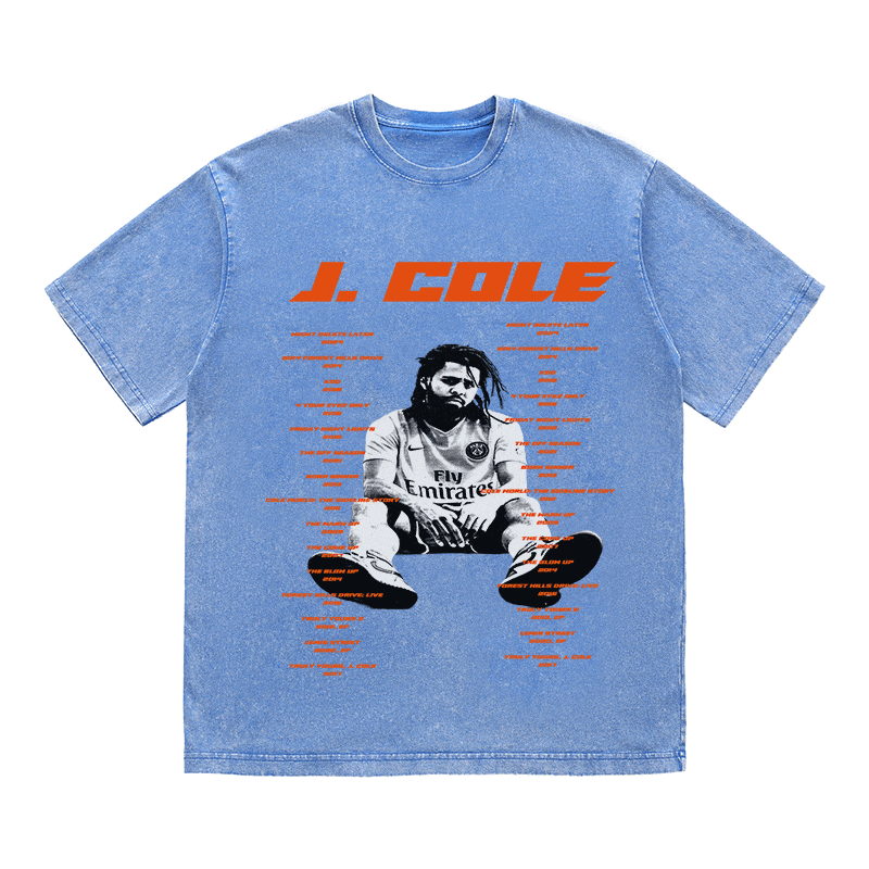 RDMCLOTHINGART tapestry hoodie J. COLE HEAVY WEIGHT COTTON TEE-8933