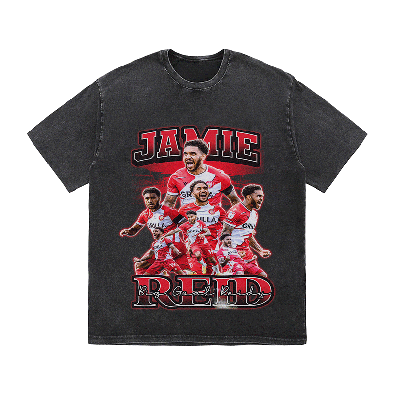 RDMCLOTHINGART tapestry hoodie JAMIE RED HEAVY WEIGHT COTTON TEE-8961