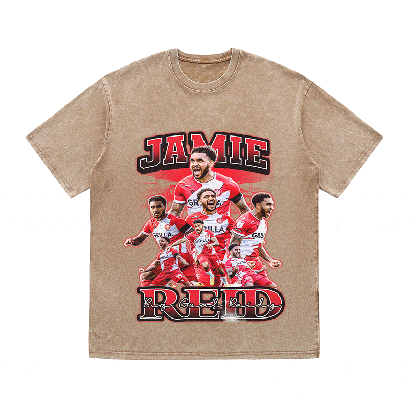 RDMCLOTHINGART tapestry hoodie JAMIE RED HEAVY WEIGHT COTTON TEE-8961