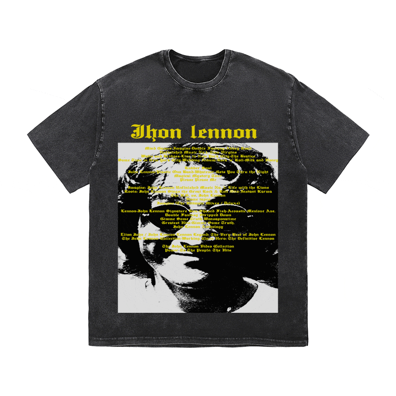 RDMCLOTHINGART tapestry hoodie JHON LENNON HEAVY WEIGHT COTTON TEE-8935