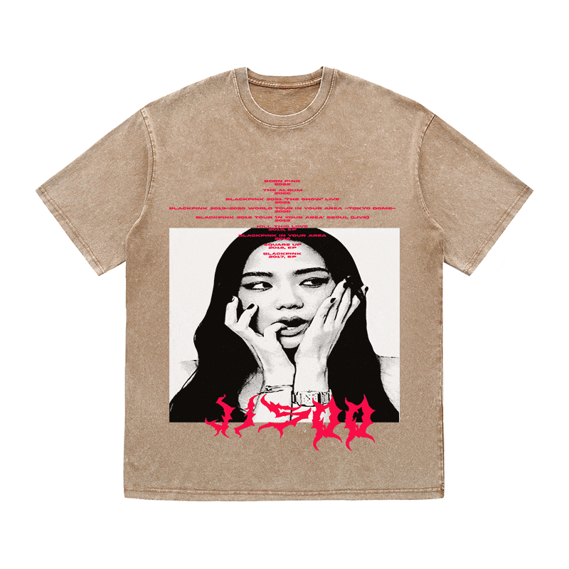 RDMCLOTHINGART tapestry hoodie JISOO HEAVY WEIGHT COTTON TEE-8907