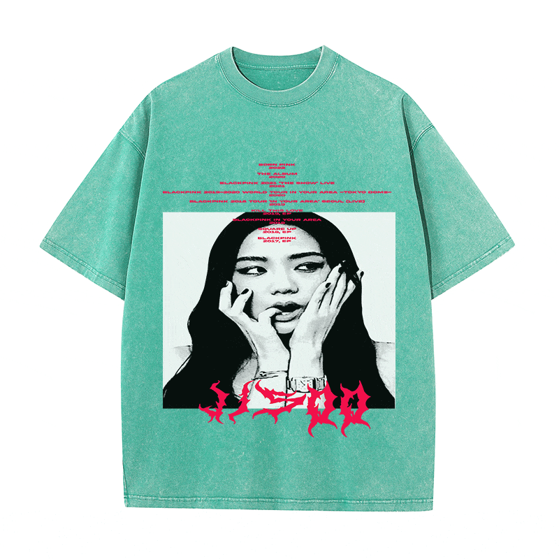 RDMCLOTHINGART tapestry hoodie JISOO HEAVY WEIGHT COTTON TEE-8907