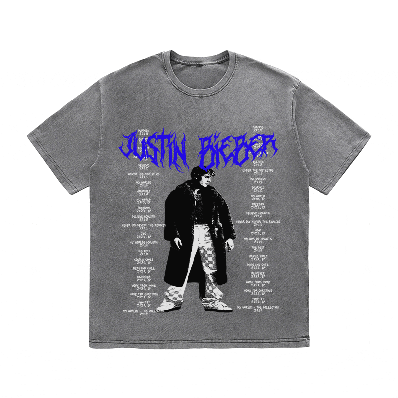 RDMCLOTHINGART tapestry hoodie JUSTIN BIEBER HEAVY WEIGHT COTTON TEE-8910