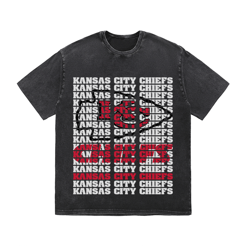 RDMCLOTHINGART tapestry hoodie KANSAS CITY CHIEFS2 HEAVY WEIGHT COTTON TEE-9187