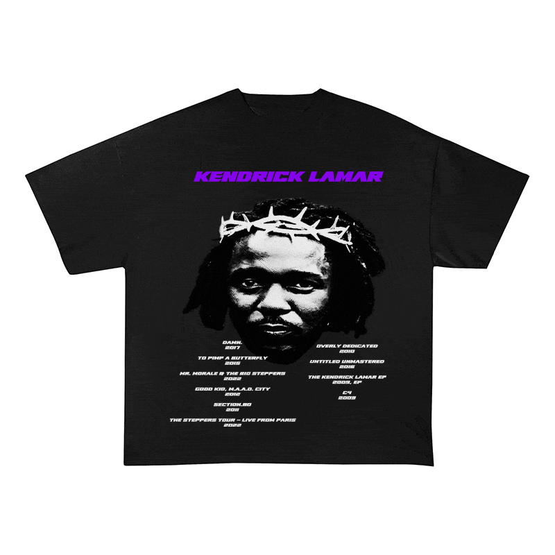 RDMCLOTHINGART tapestry hoodie KENDRICK LAMAR HEAVY WEIGHT COTTON TEE-8882