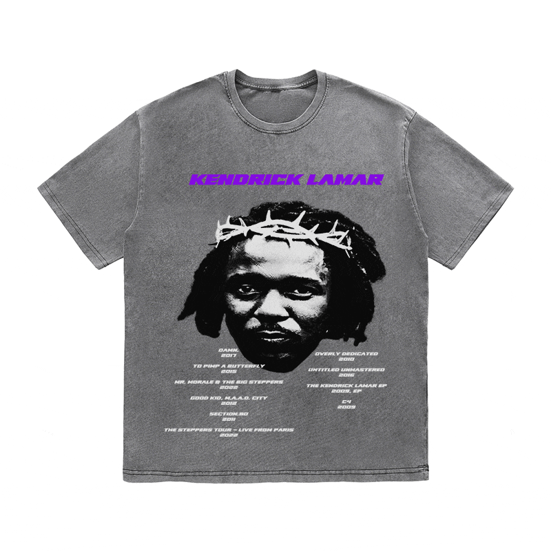 RDMCLOTHINGART tapestry hoodie KENDRICK LAMAR HEAVY WEIGHT COTTON TEE-8882