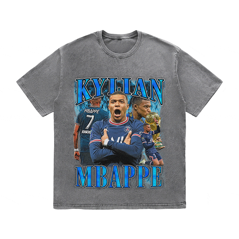 RDMCLOTHINGART tapestry hoodie KYLIAN MBAPPE HEAVY WEIGHT COTTON TEE-9164