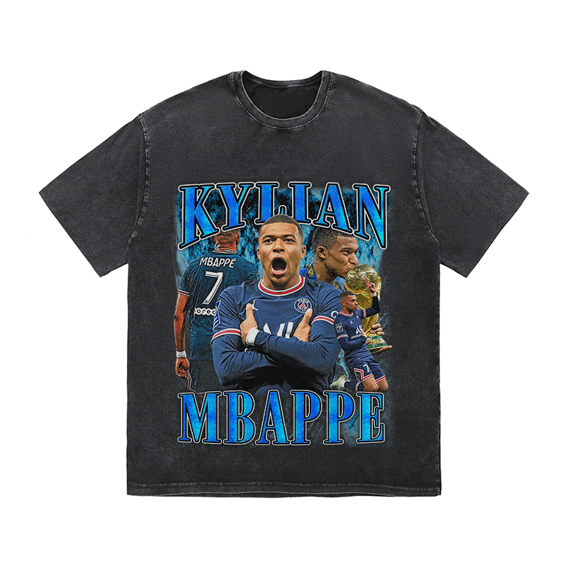 RDMCLOTHINGART tapestry hoodie KYLIAN MBAPPE HEAVY WEIGHT COTTON TEE-9164