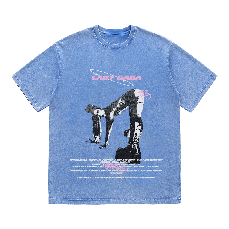 RDMCLOTHINGART tapestry hoodie LADY GAGA HEAVY WEIGHT COTTON TEE-8936