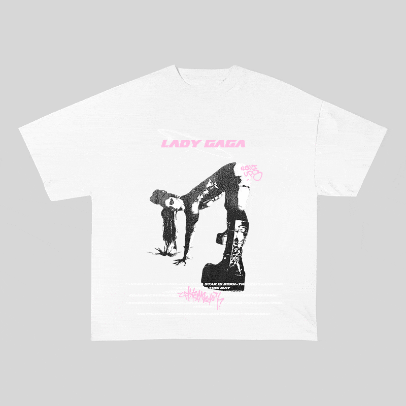 RDMCLOTHINGART tapestry hoodie LADY GAGA HEAVY WEIGHT COTTON TEE-8936