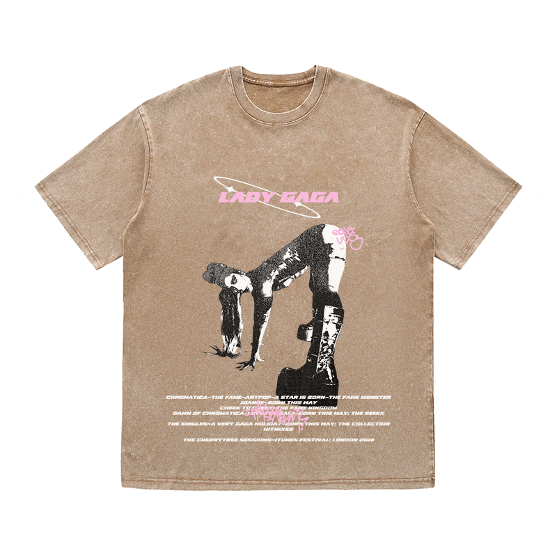 RDMCLOTHINGART tapestry hoodie LADY GAGA HEAVY WEIGHT COTTON TEE-8936