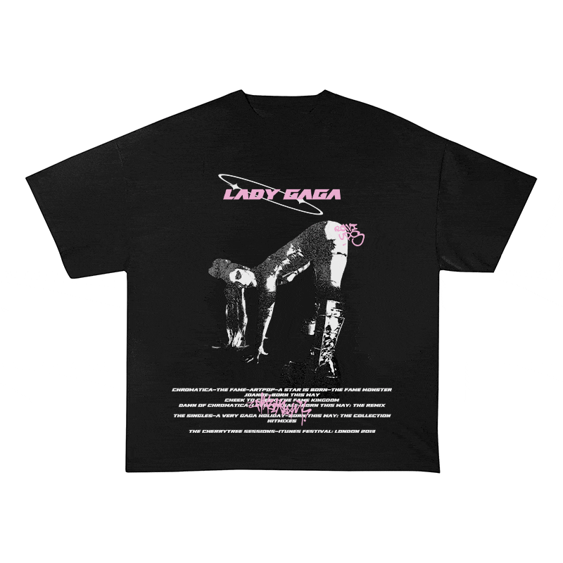 RDMCLOTHINGART tapestry hoodie LADY GAGA HEAVY WEIGHT COTTON TEE-8936