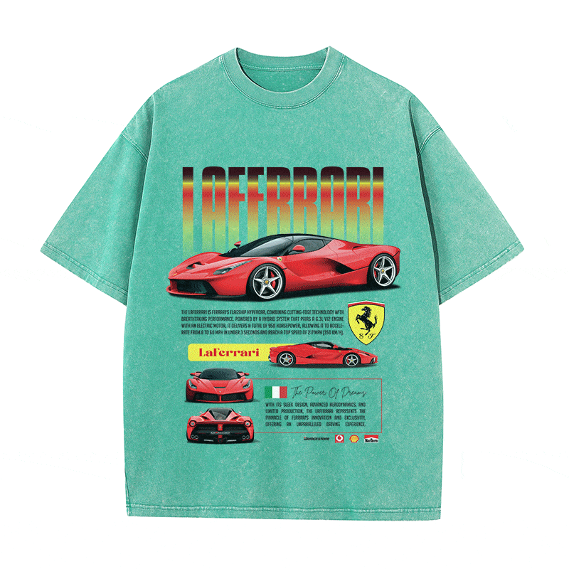 RDMCLOTHINGART tapestry hoodie LAFERRARI HEAVY WEIGHT COTTON TEE-8845