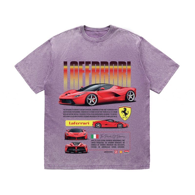 RDMCLOTHINGART tapestry hoodie LAFERRARI HEAVY WEIGHT COTTON TEE-8845