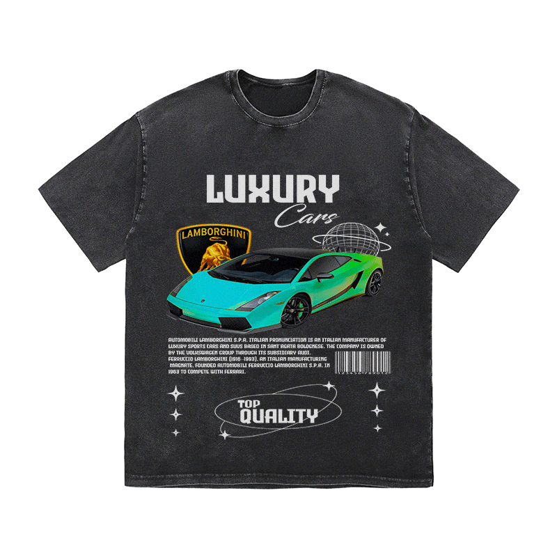 RDMCLOTHINGART tapestry hoodie LAMBORGHINI HEAVY WEIGHT COTTON TEE-9104